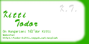 kitti todor business card